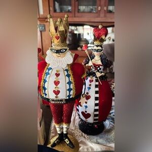 Vintage Pier One Imports King and Queen of Hearts Figurines from 1990's